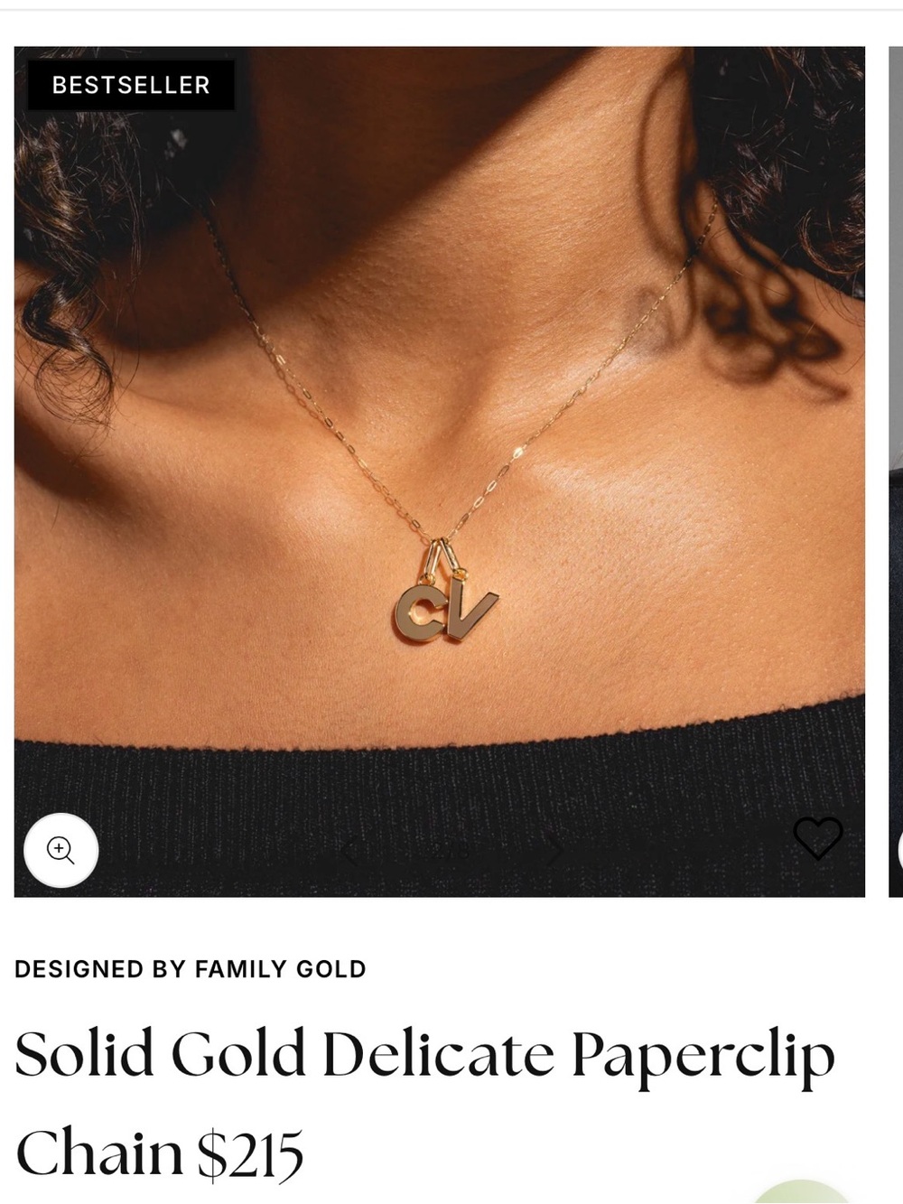 Solid Gold Delicate Paperclip Chain Necklace - Gold